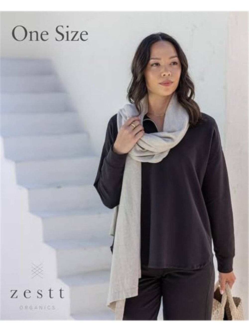 Travel Scarf, Wrap and Shawl for Women, Organic Cotton - Picture 5 of 7